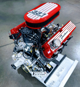 331 Ford Stroker with red Fairlane valve covers
